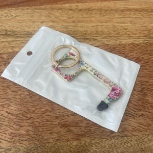 Johnny Was No Touch Sanitary Hook With Stylus Keychain Brand New